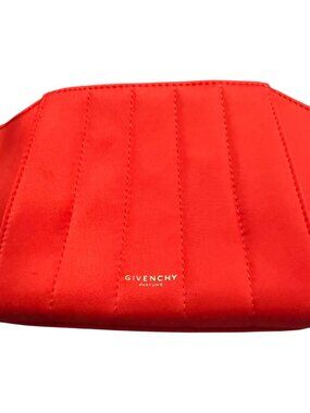 Givenchy Parfums red cosmetic pouch NWOT